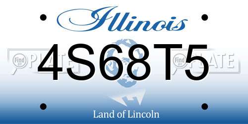 4S68T5 Illinois License Plate