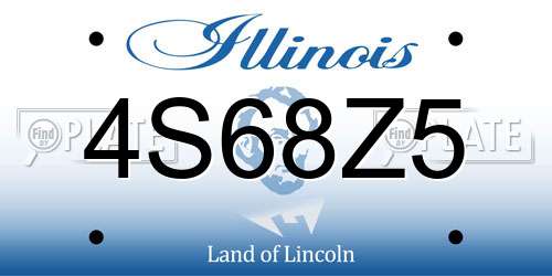 4S68Z5 Illinois License Plate