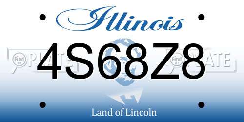 4S68Z8 Illinois License Plate
