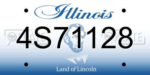 4S71128 Illinois License Plate