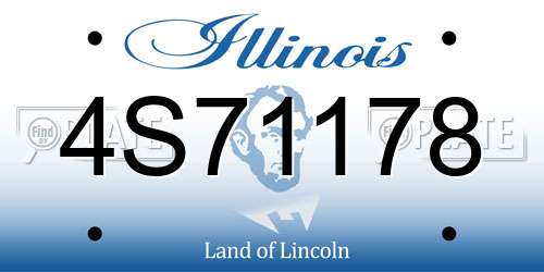 4S71178 Illinois License Plate