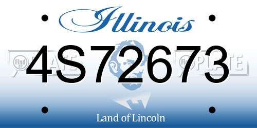 4S72673 Illinois License Plate