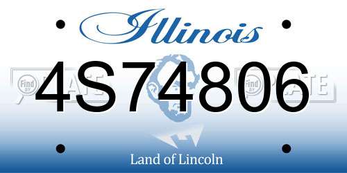 4S74806 Illinois License Plate