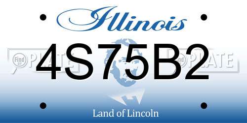 4S75B2 Illinois License Plate