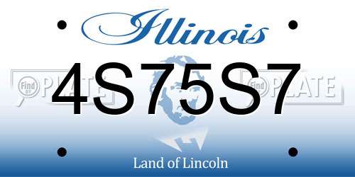 4S75S7 Illinois License Plate