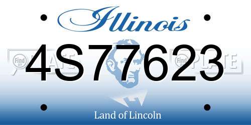 4S77623 Illinois License Plate