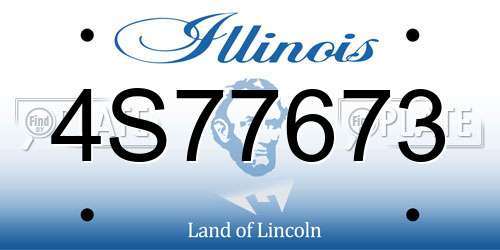 4S77673 Illinois License Plate