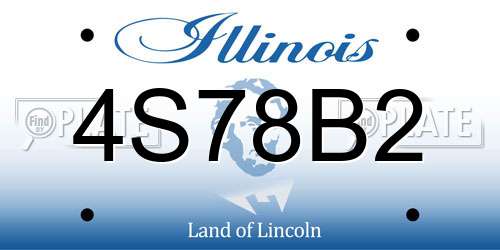 4S78B2 Illinois License Plate