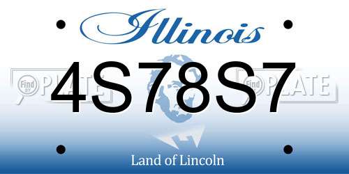 4S78S7 Illinois License Plate