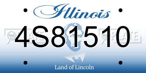 4S81510 Illinois License Plate