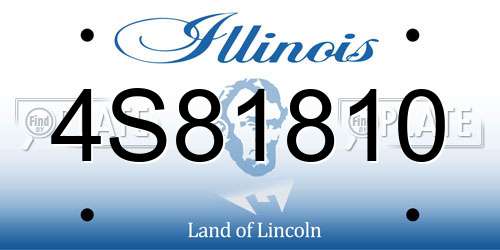 4S81810 Illinois License Plate