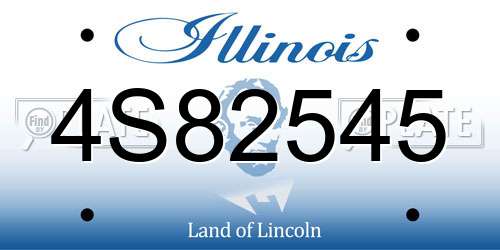 4S82545 Illinois License Plate