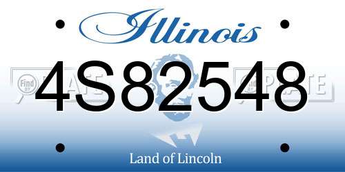 4S82548 Illinois License Plate