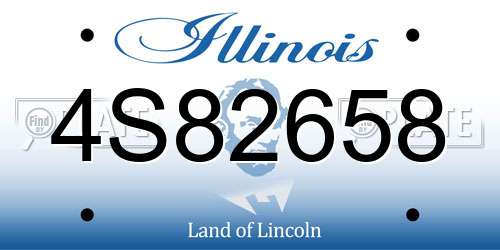 4S82658 Illinois License Plate