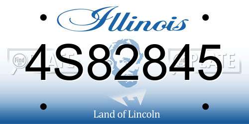 4S82845 Illinois License Plate