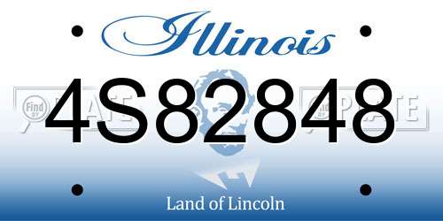 4S82848 Illinois License Plate