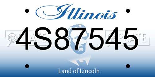 4S87545 Illinois License Plate
