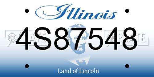 4S87548 Illinois License Plate