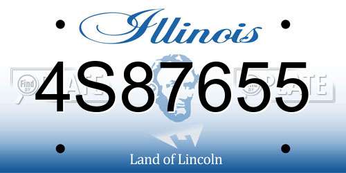 4S87655 Illinois License Plate