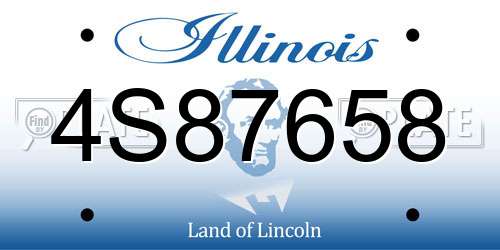 4S87658 Illinois License Plate