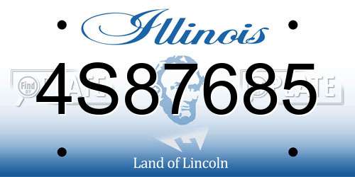 4S87685 Illinois License Plate
