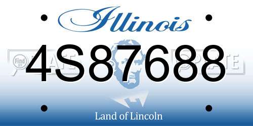 4S87688 Illinois License Plate