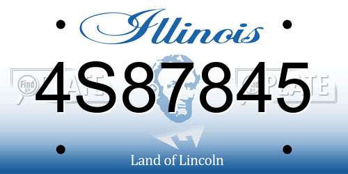 4S87845 Illinois License Plate
