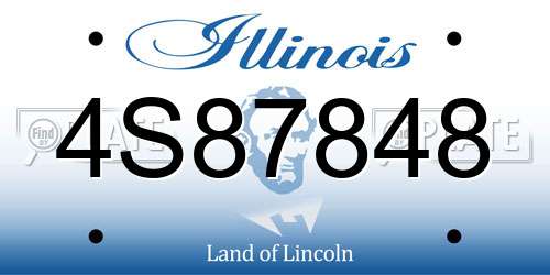 4S87848 Illinois License Plate