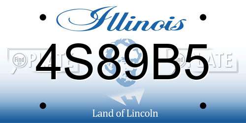 4S89B5 Illinois License Plate