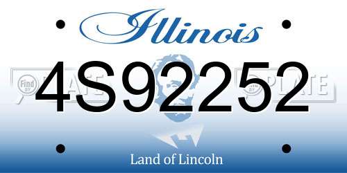 4S92252 Illinois License Plate