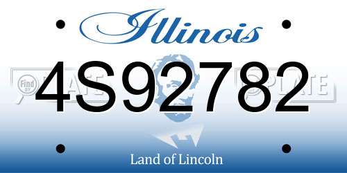 4S92782 Illinois License Plate