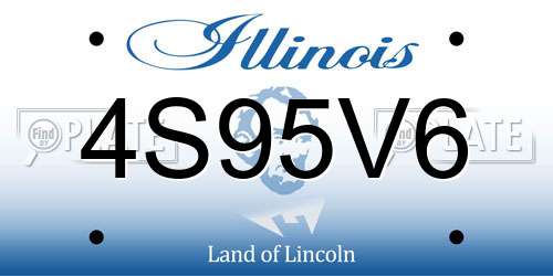 4S95V6 Illinois License Plate