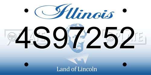 4S97252 Illinois License Plate