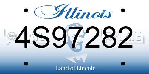 4S97282 Illinois License Plate
