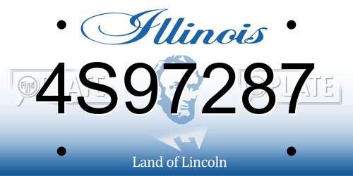 4S97287 Illinois License Plate