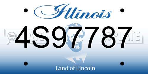 4S97787 Illinois License Plate