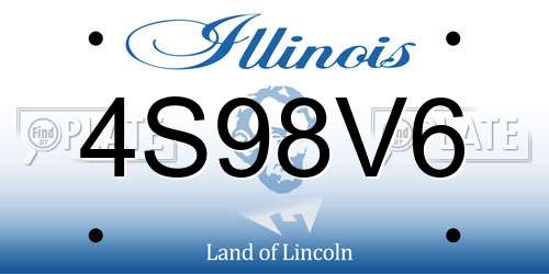 4S98V6 Illinois License Plate
