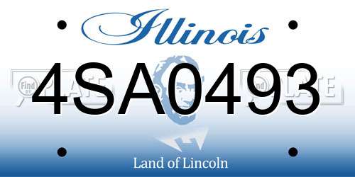 4SA0493 Illinois License Plate