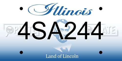 4SA244 Illinois License Plate