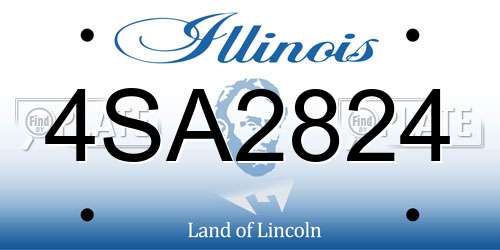 4SA2824 Illinois License Plate
