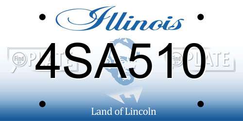 4SA510 Illinois License Plate
