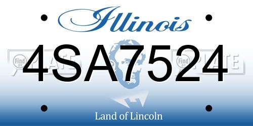 4SA7524 Illinois License Plate