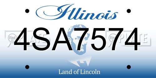 4SA7574 Illinois License Plate