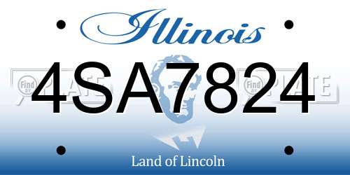 4SA7824 Illinois License Plate
