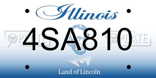 4SA810 Illinois License Plate