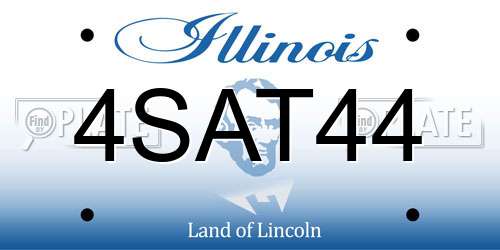4SAT44 Illinois License Plate