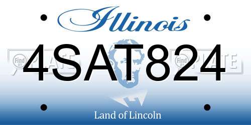 4SAT824 Illinois License Plate