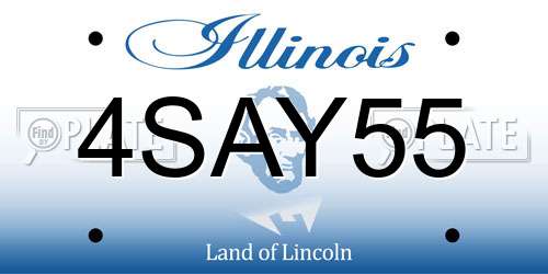 4SAY55 Illinois License Plate