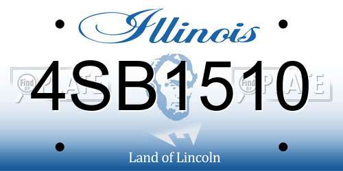 4SB1510 Illinois License Plate