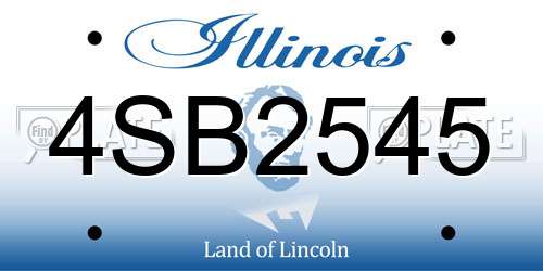 4SB2545 Illinois License Plate